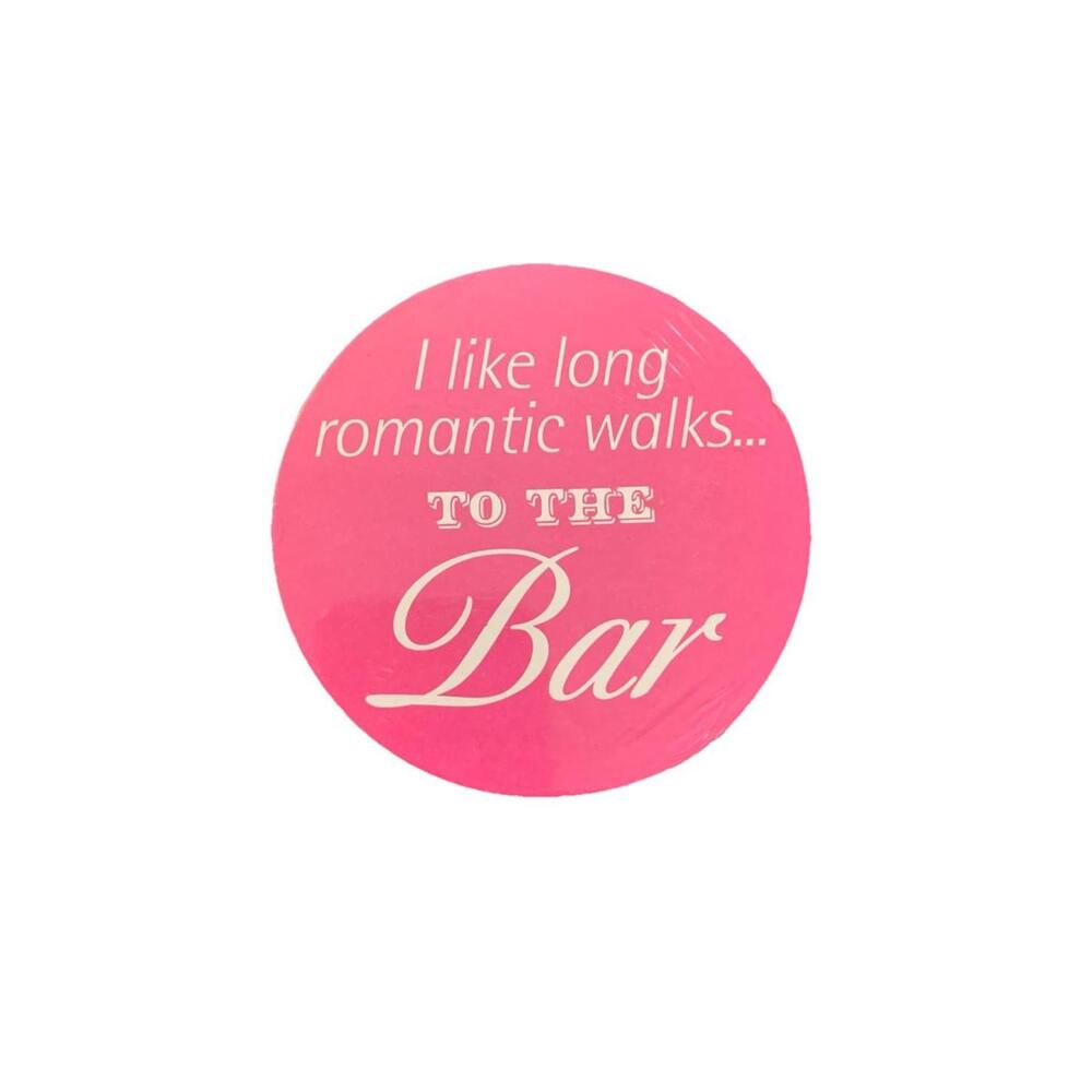 Set of 4 Humorous Romantic Printed Drink Coasters NEW SEALED